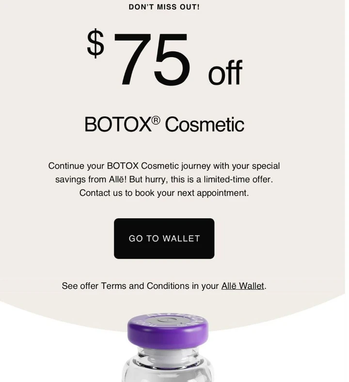 50 Off Botox Alle