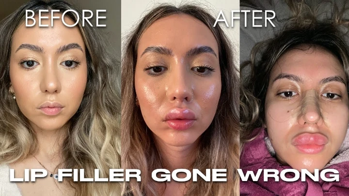 Gone wrong Botox upper lip flip before and after